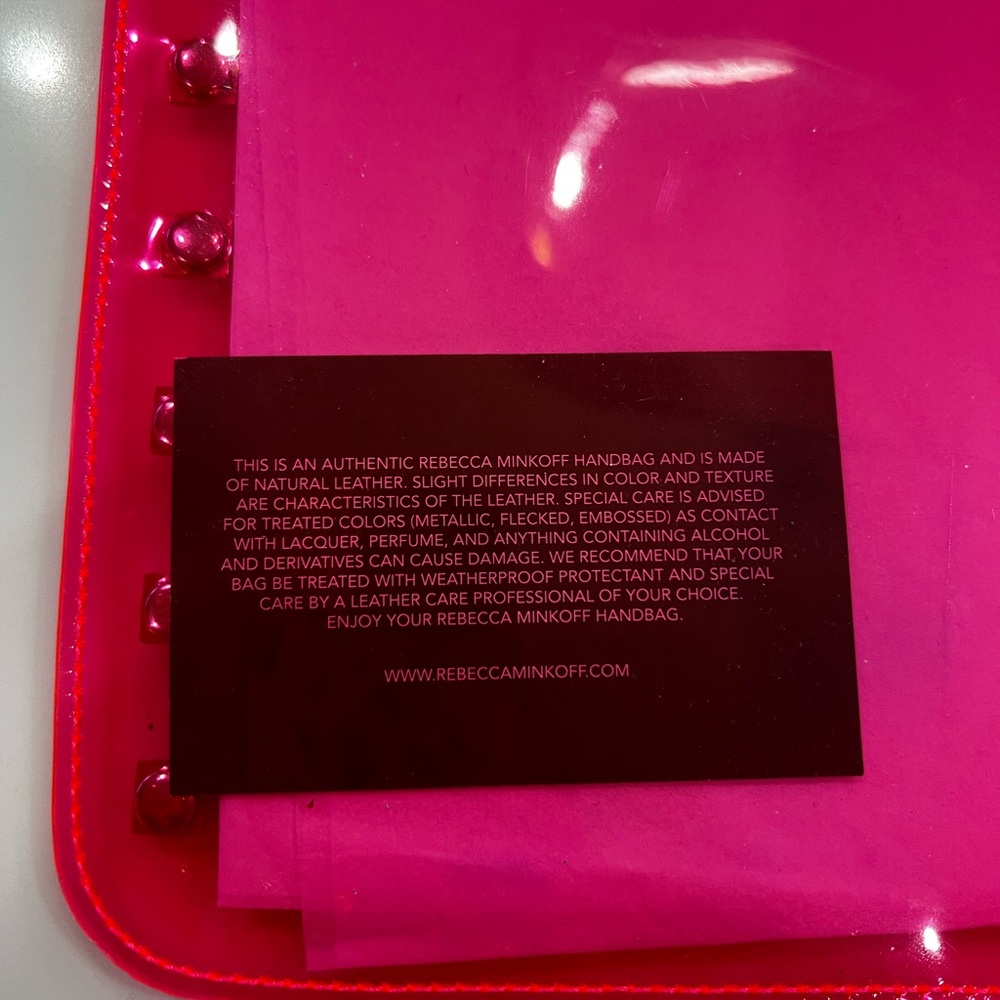 Rebecca Minkoff Clear Pink Studded Clutch - Picture 8 of 10